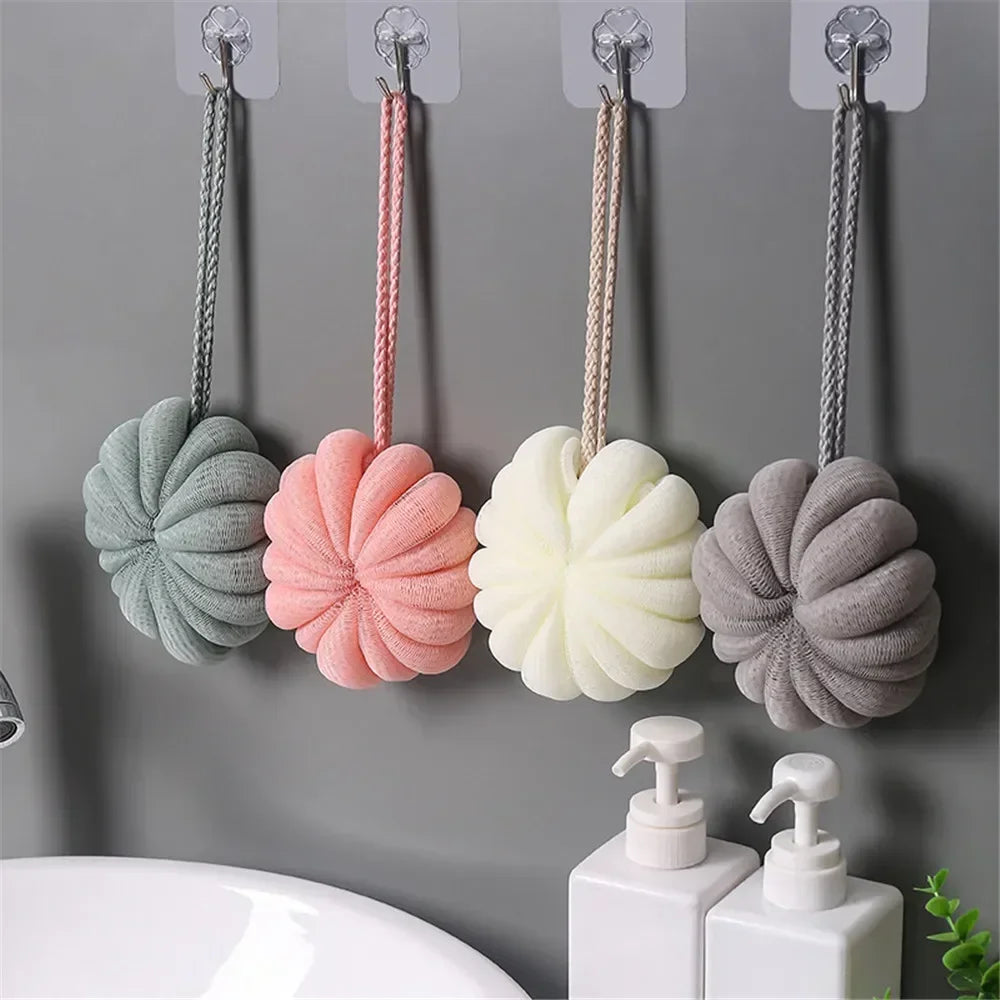 Bath Bubble Ball Exfoliating Scrubber Soft Shower Mesh Foaming Sponge Body Skin Cleaner Cleaning Tools Bathroom Accessories