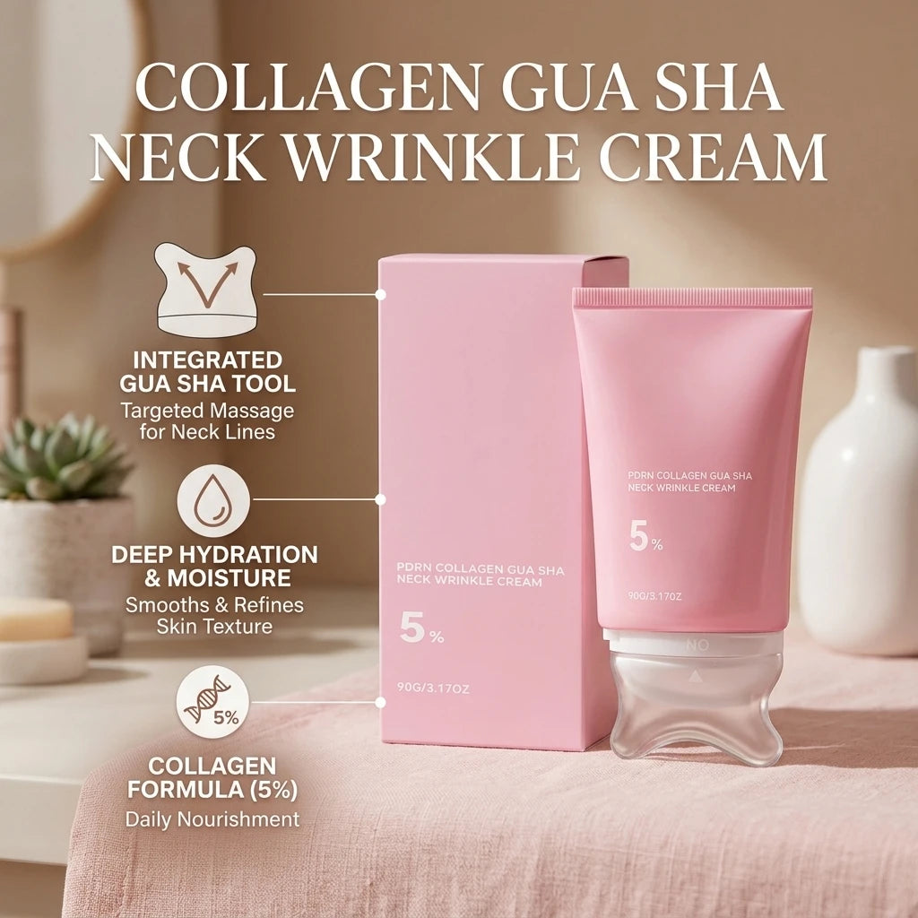 Collagen Neck Wrinkle Cream Tighten Skin Improve Sagging Skin Texture & Lines Brighten Dull Skin Hydrating Neck Skin Care Lotion