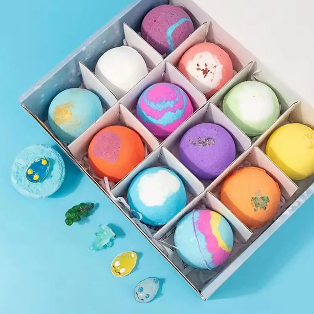 Kids Bath Bombs with Surprise Inside, Fizzy Spa Balls Gift Set with Animal Toys, Educational, Fun Relaxing Holiday Gift