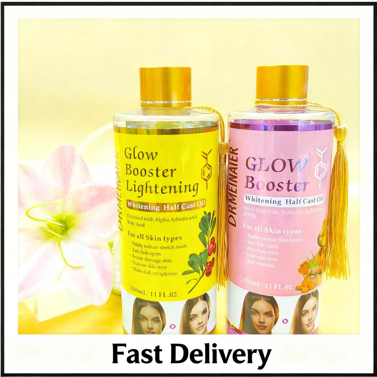 300ml Alpha Arbutin And Kojic Acid Brighten Serum Face & Body Moisturizer Nourishing Brighten Body Oil Body Face Skin Care