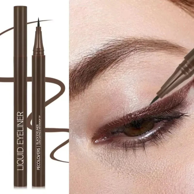 Not Blooming Brown Liquid Eyeliner Easy Wear Quick Drying Waterproof Long-lasting Smooth Ultra-fine Eyeliner Makeup Tools