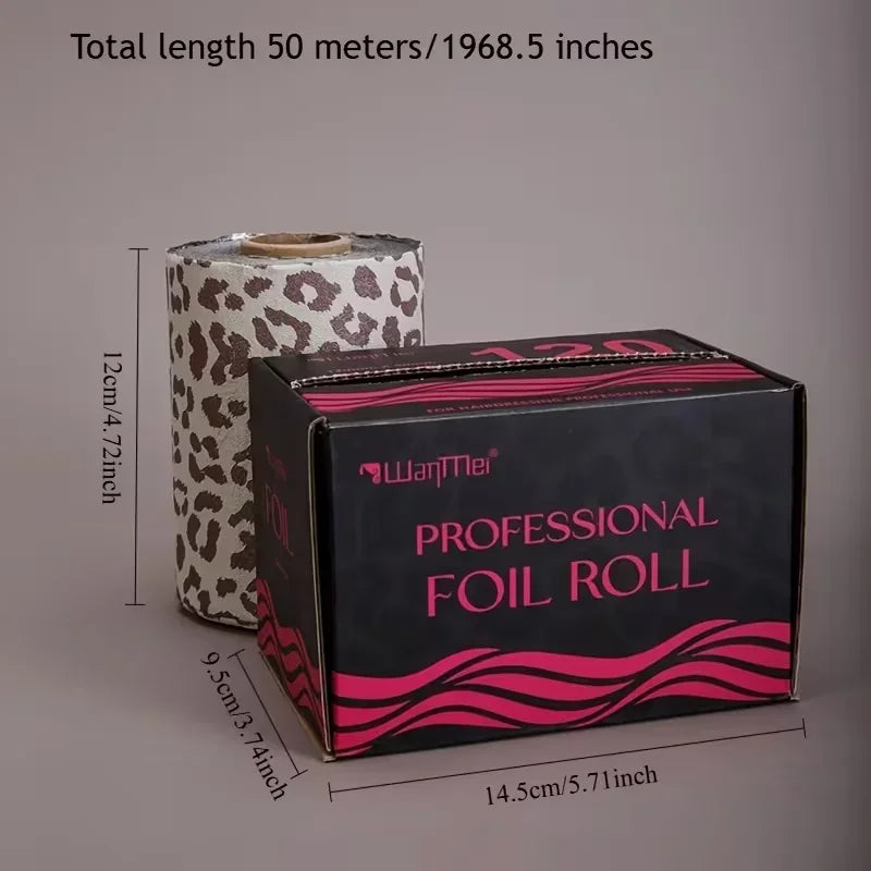 1Roll WANMEI Leopard Print Hair Coloring Aluminum Foil Hairdressing Perm Highlights Bleaching Hair Styling Tools Salon