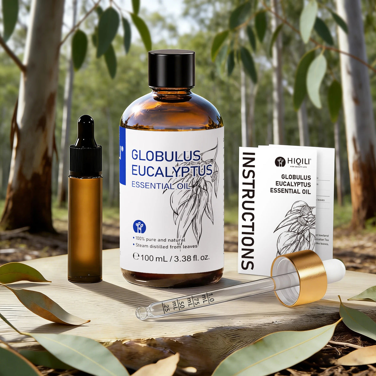 HIQILI 10/30/100/500ml Eucalyptus Essential Oil, Humidifier/Diffuser, Automobile Perfume,  Natural Eucalyptus Essential Oil