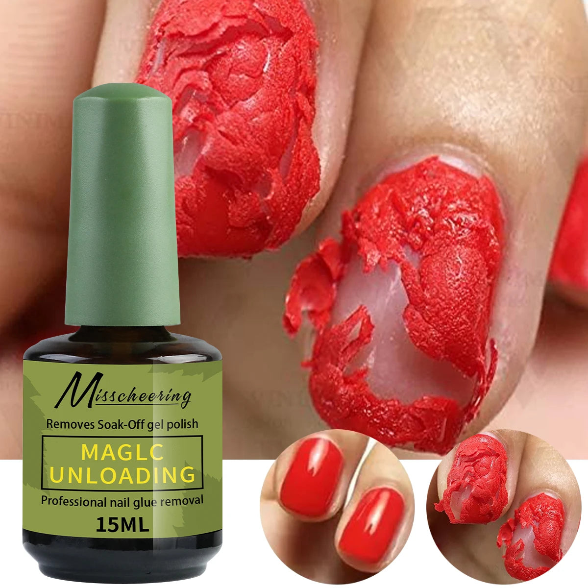 15ml Magic Fast Nail Polish Remover Clean UV Soak Semi-Permanent Varnish Nail Art Remover Tool Nail Art Quick and Easy Removal