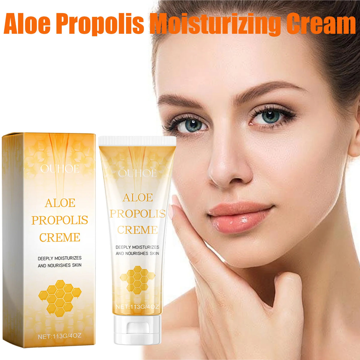 Aloe Propolis Moisturizing Cream Soothing Repairs Nourishing Wrinkles Remover Rejuvenating Brightening Face & Body Cream
