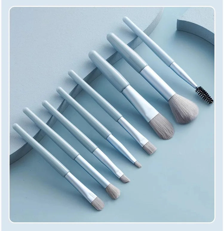 New 8Pcs Makeup Brush Set Makeup Concealer Brush Blush Loose Powder Eye Shadow Highlighter Foundation Brush Beauty Tools