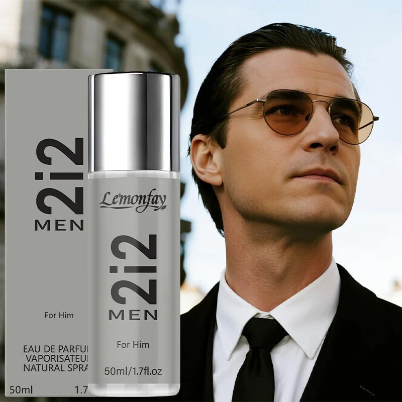 Lemonfay 2i2 Men Eau De Parfum For Him Natural Spray Long Lasting Fragrance 50ml/1.7fl.oz for Dating Daily Use