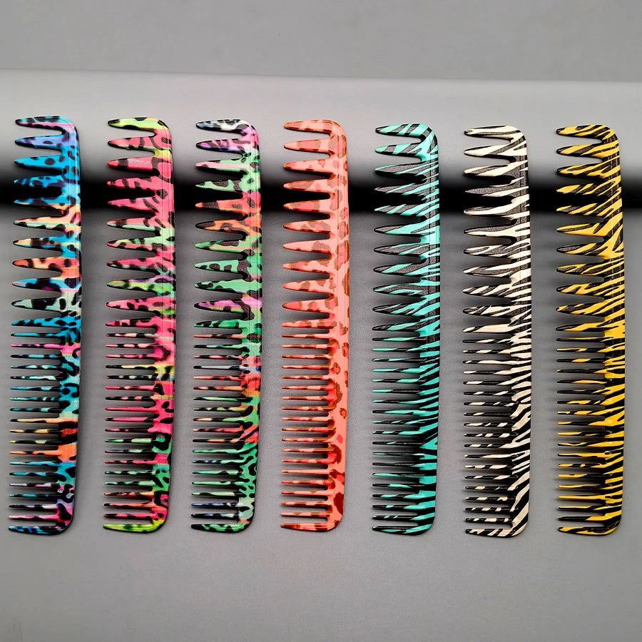 1Pc Hairdressing Comb, Stylish Leopard Print Comb, Professional Salon Styling Comb, Essential Hair Stylist Comb, Haircut Comb, Line Comb, Pompadour Comb, Men's Hair Comb, Home-Use Hair Smoothing Comb