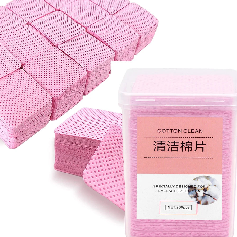 100/200/300PCS Lint Free Nail Wipes, Glue Wipes, Absorbent Soft Non-woven 200pc Lint- Free Cotton Wipes Nail Polish Remover Wipe