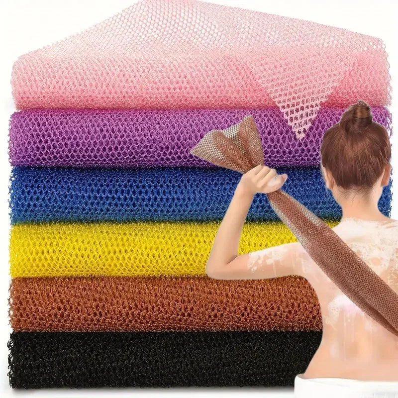 1pcs African Exfoliating Sponges Towel Mesh Bath Scrub Washcloth Double Side Wash Bath Loofah for Smooth Skin Back Shower Scrubb