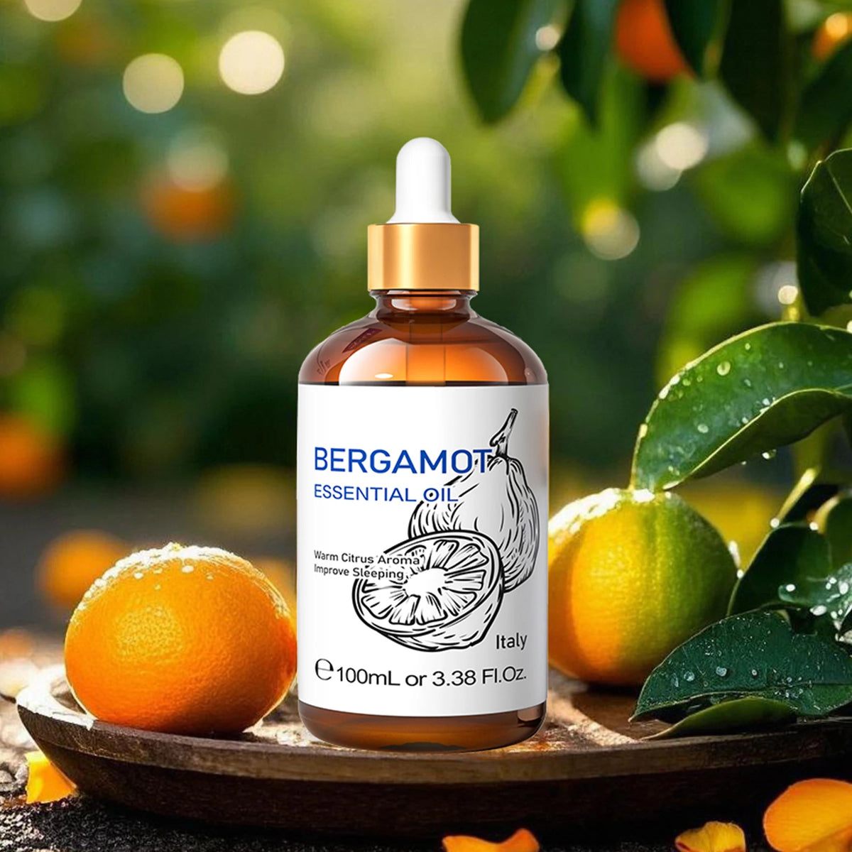 HIQILI 10/30/100/500mL Natural Bergamot Essential Oil,Fragrant And Concentrated,Furniture Fragrance,Humidifier,Diffuser Bergamot