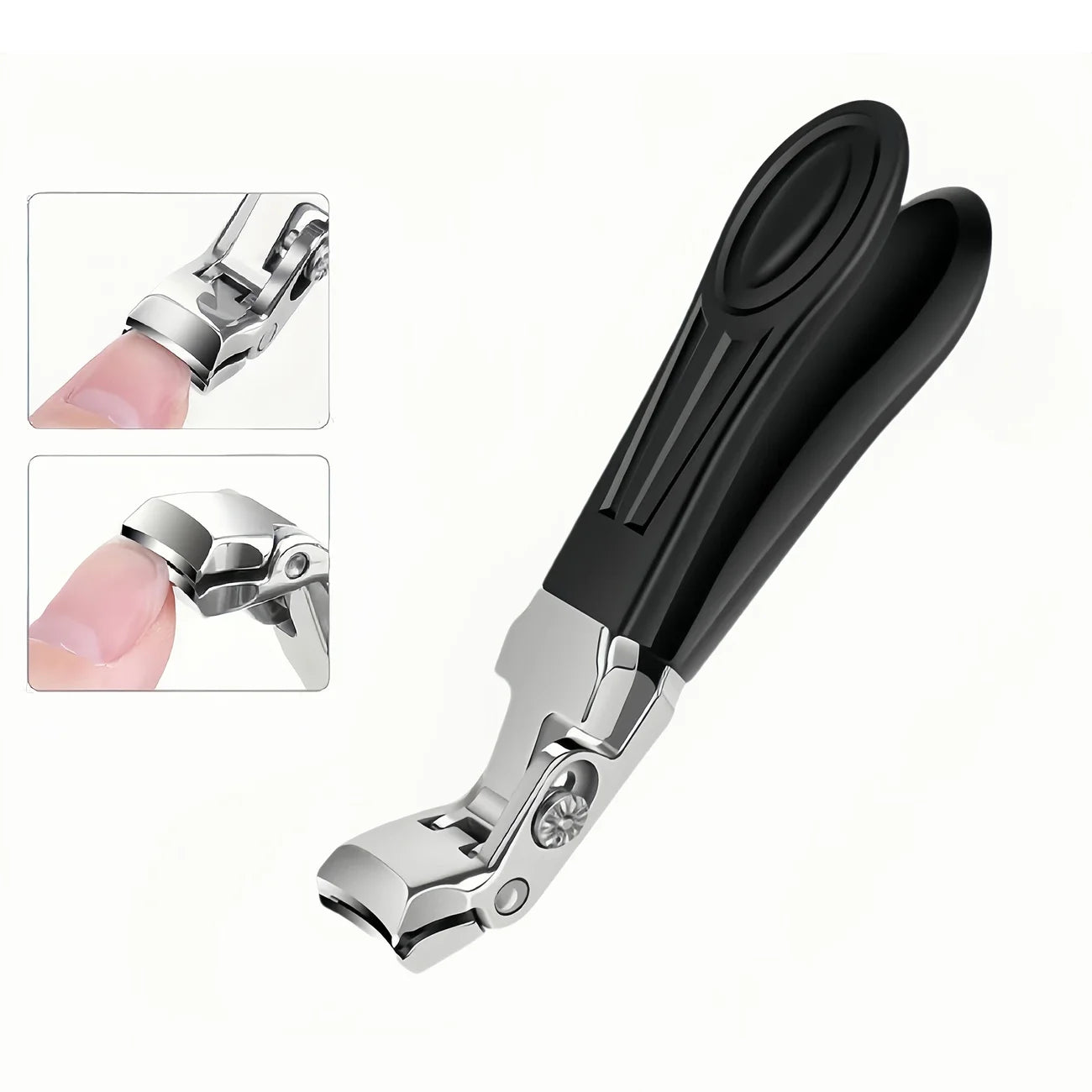 High Quality Nail Clippers Long Handle Black Textured Grip Available Manicure Fingernail Cutter Thick Hard Toenail Scissors Tool
