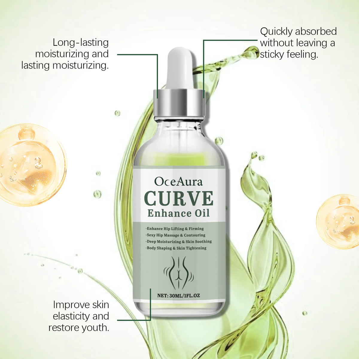 Hip Firm Enlarge Essence Oil Plump Sexy High Buttock Big Ass Moisturize Soft Improve Sag Flat Enhance Hip Elasticity Essence Oil