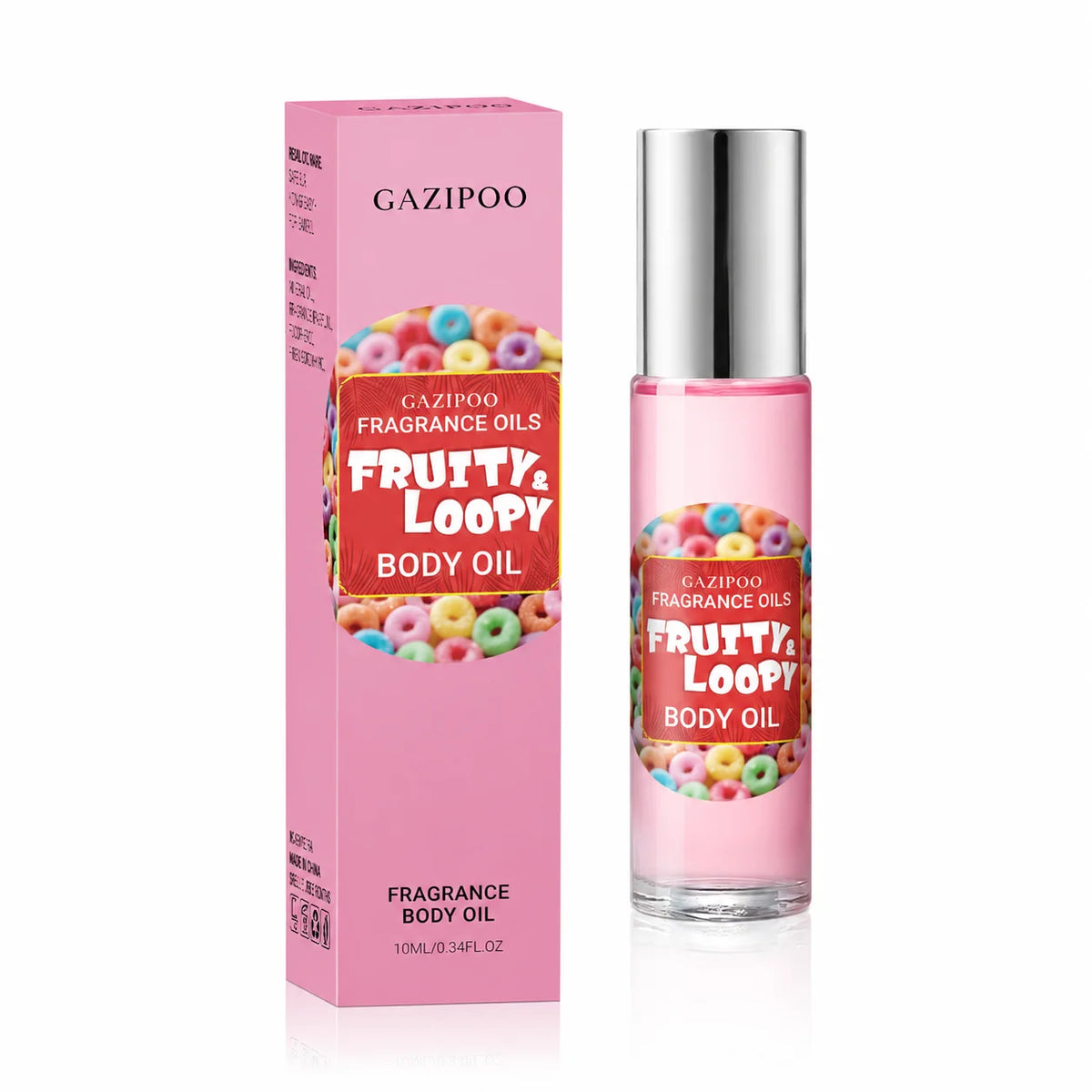 10ml Sweet Fruity Loopy Women Body Perfume Oil，Portable Fragrance Oil，Peach Citrus Orange Caramel Honey Peony Musk Vanilla