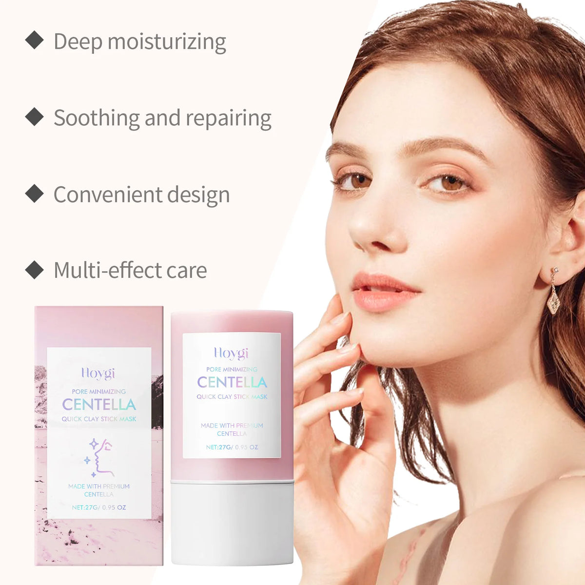 Korea Centella Rapid Pore Cleansing Clay Mask Quick Moisturizing Soothing Facial Brightening Face Mask Korean Skincare 27g
