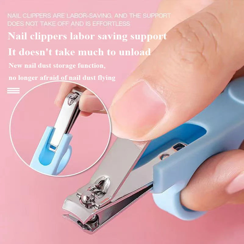 5-in-1 Baby Grooming Kit Pink/Blue Newborn Care Set with Brush, Comb & Nail Tools