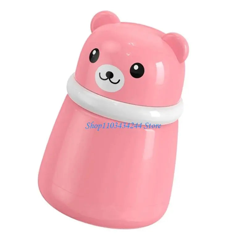 Baby Powder Puff Case Bear Design Travel Friendly Skin Safe Storage Box