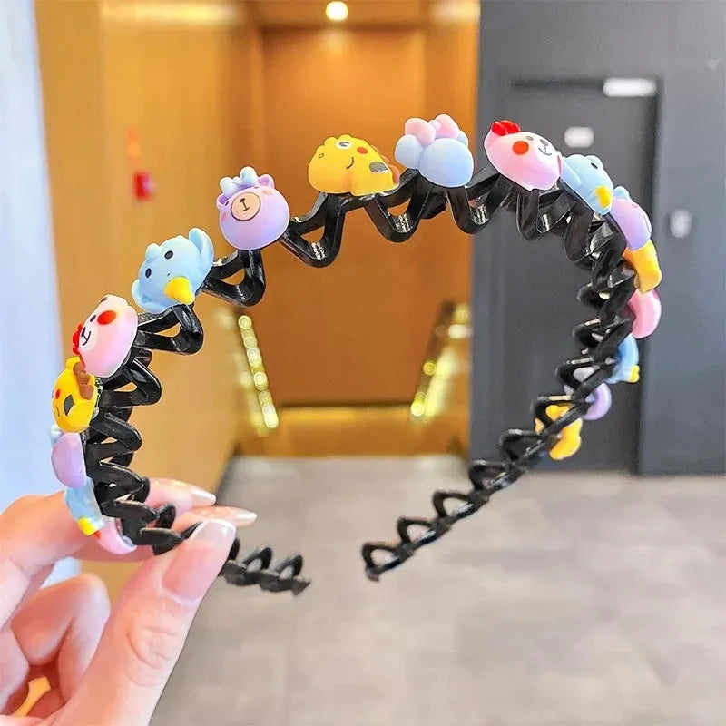Cute Hair Hoop for Baby Girls, Non-slip Wave Headband with Teeth, Kids Hair Accessories for Bangs & Broken Hair Styling