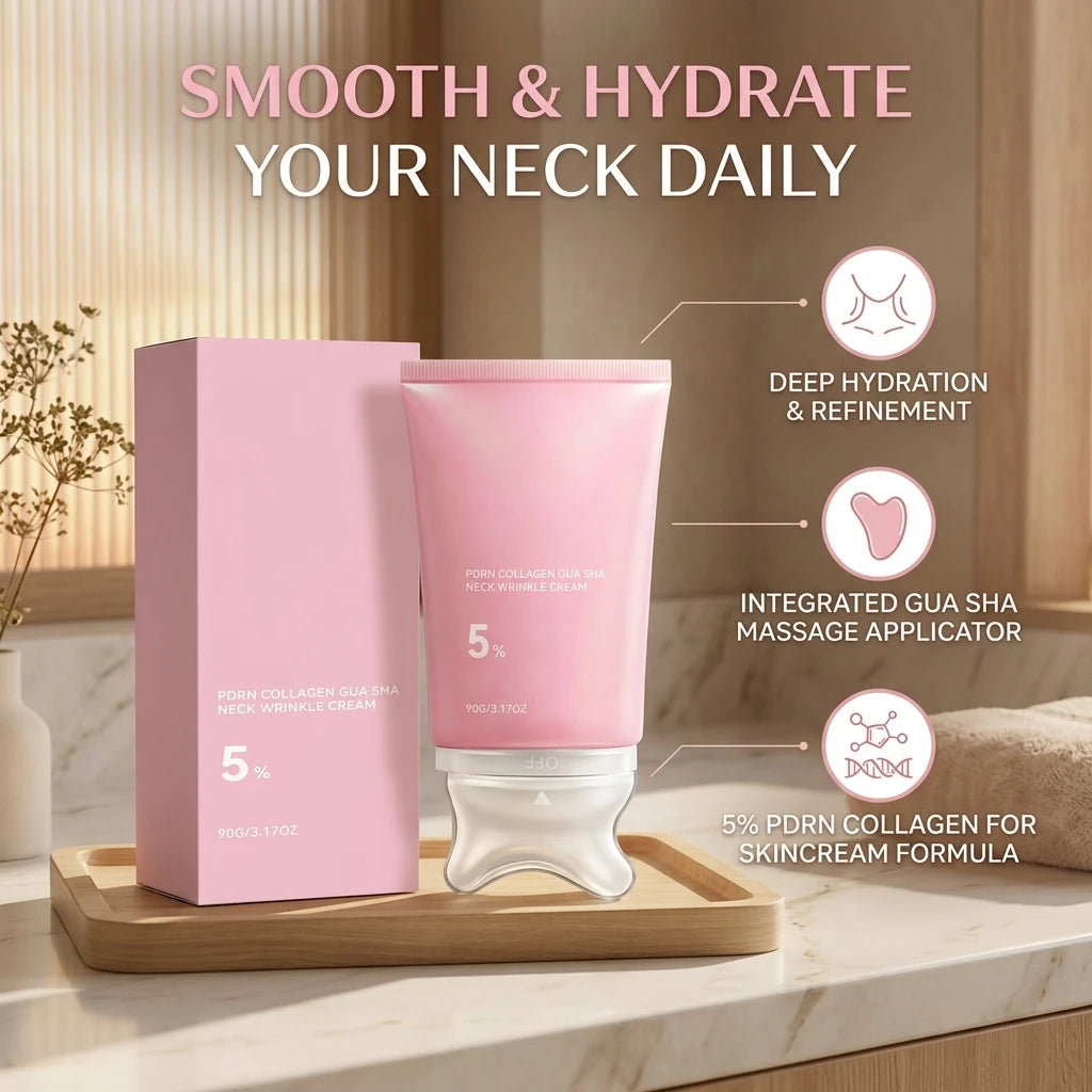 Collagen Neck Wrinkle Cream Tighten Skin Improve Sagging Skin Texture & Lines Brighten Dull Skin Hydrating Neck Skin Care Lotion
