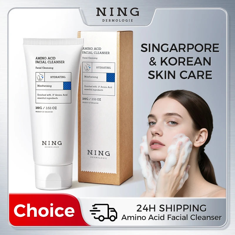NING Amino Acid Facial Cleanser – Gentle, Hydrating Deep Cleansing Face Wash for Sensitive Skin