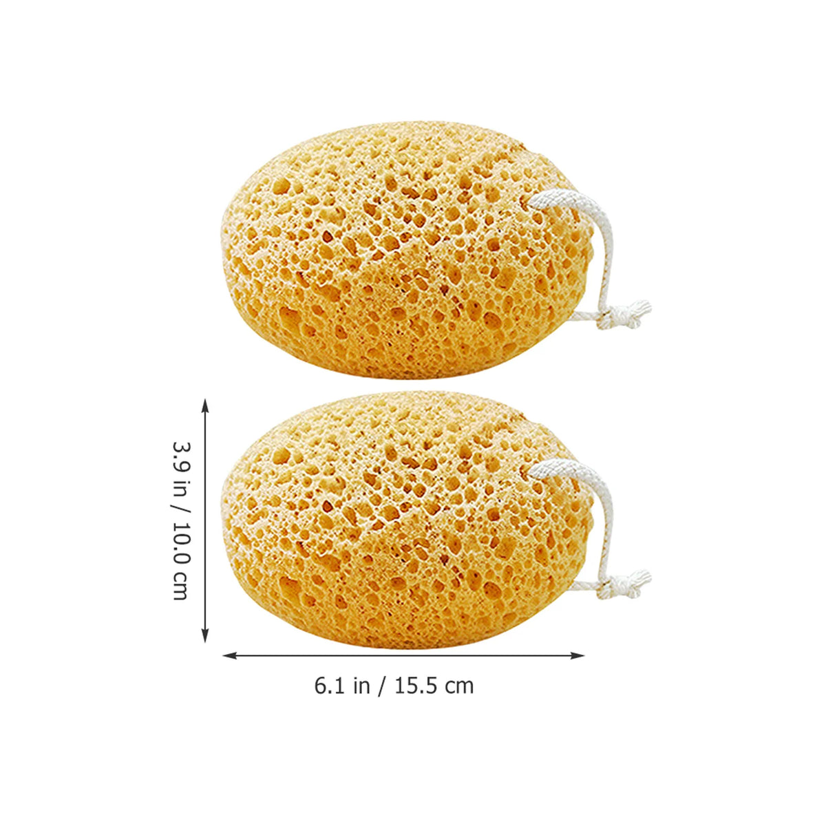 2Pcs Bath Sponge Exfoliating Shower Sponge Soft Body Scrubber Rich Foaming Bath Tool for Baby and Adult Kids Loofahs for Shower