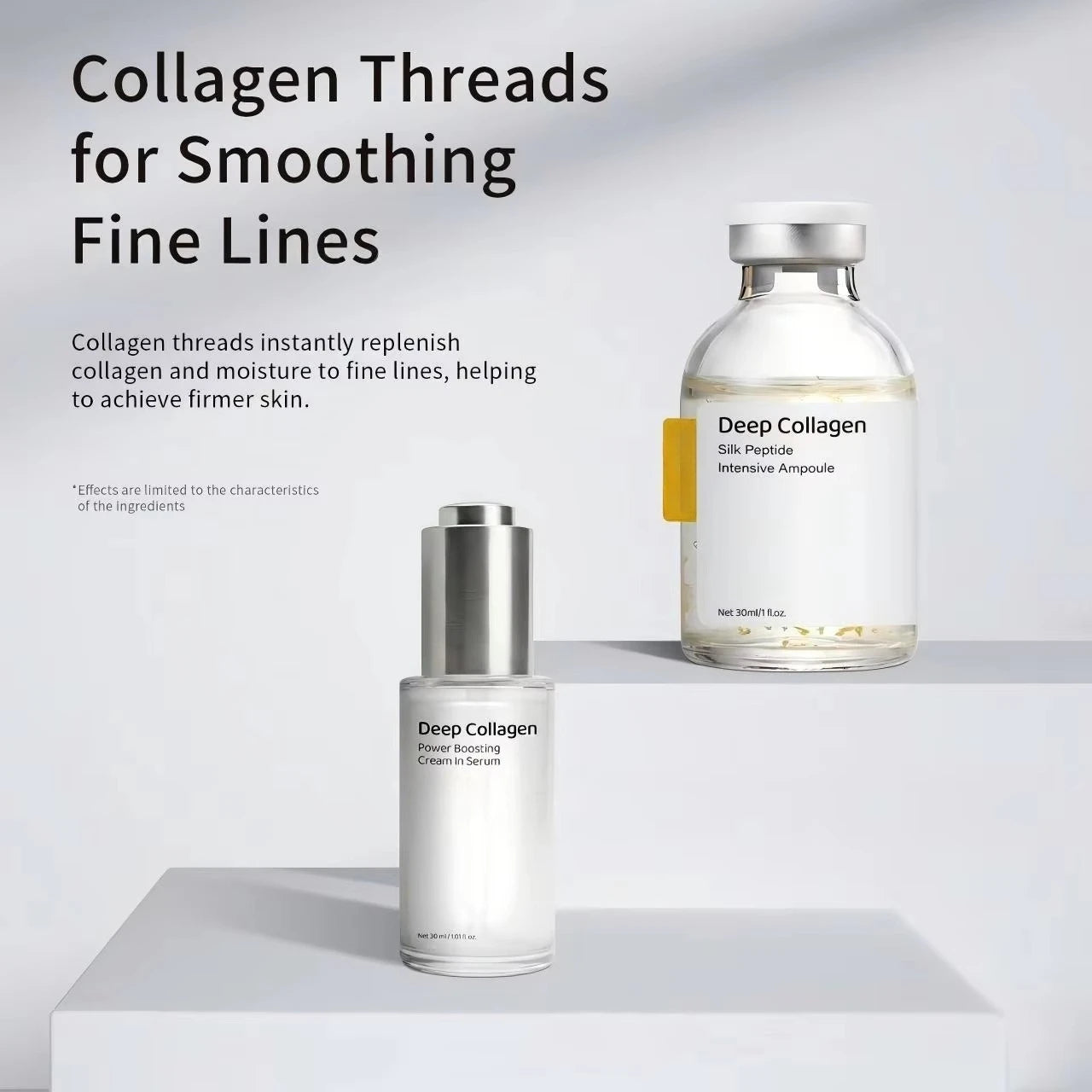 Deep Collagen Silk Peptide 30 Peptide Complex Ampoule Cream in Serum Set Lifting Tightening Facial Shaping Anti-Aging Hydrating