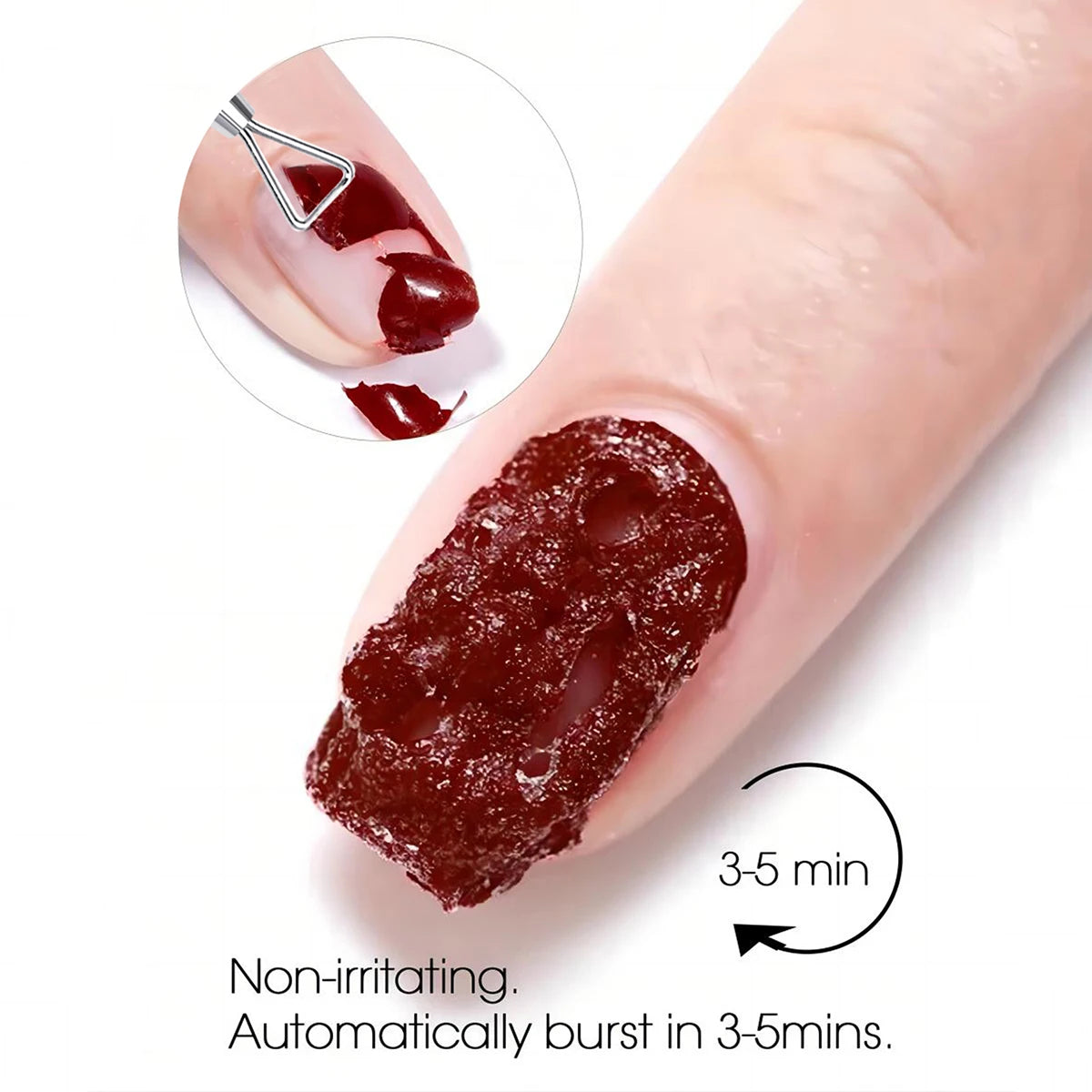 1/2pcs/Set Nail Magic Remover With Remover Tool Quickly & Easily Remove Gel Nail Polish And Poly Nail Gel Without Harming Nails