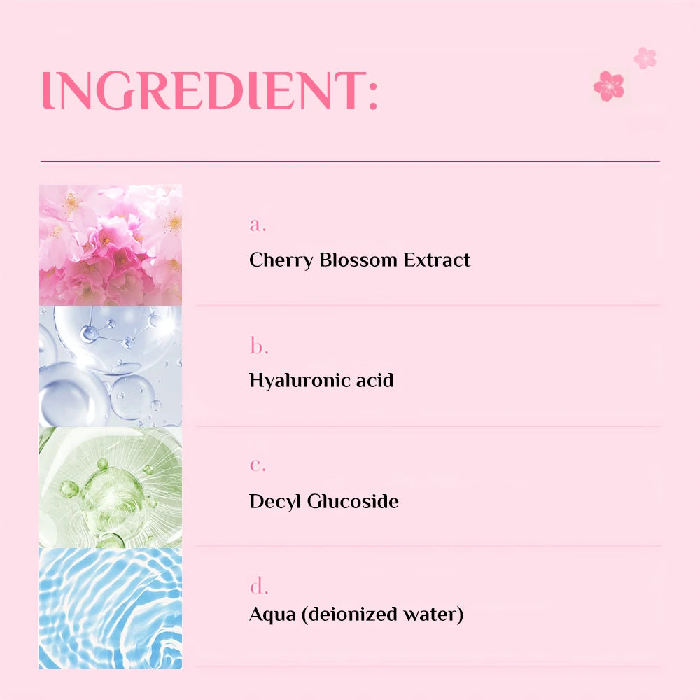 SUYARUN Japanese Sakura Face Wash - Gentle Hydrating Cleanser, Brightening Oil Control for Sensitive Skin.