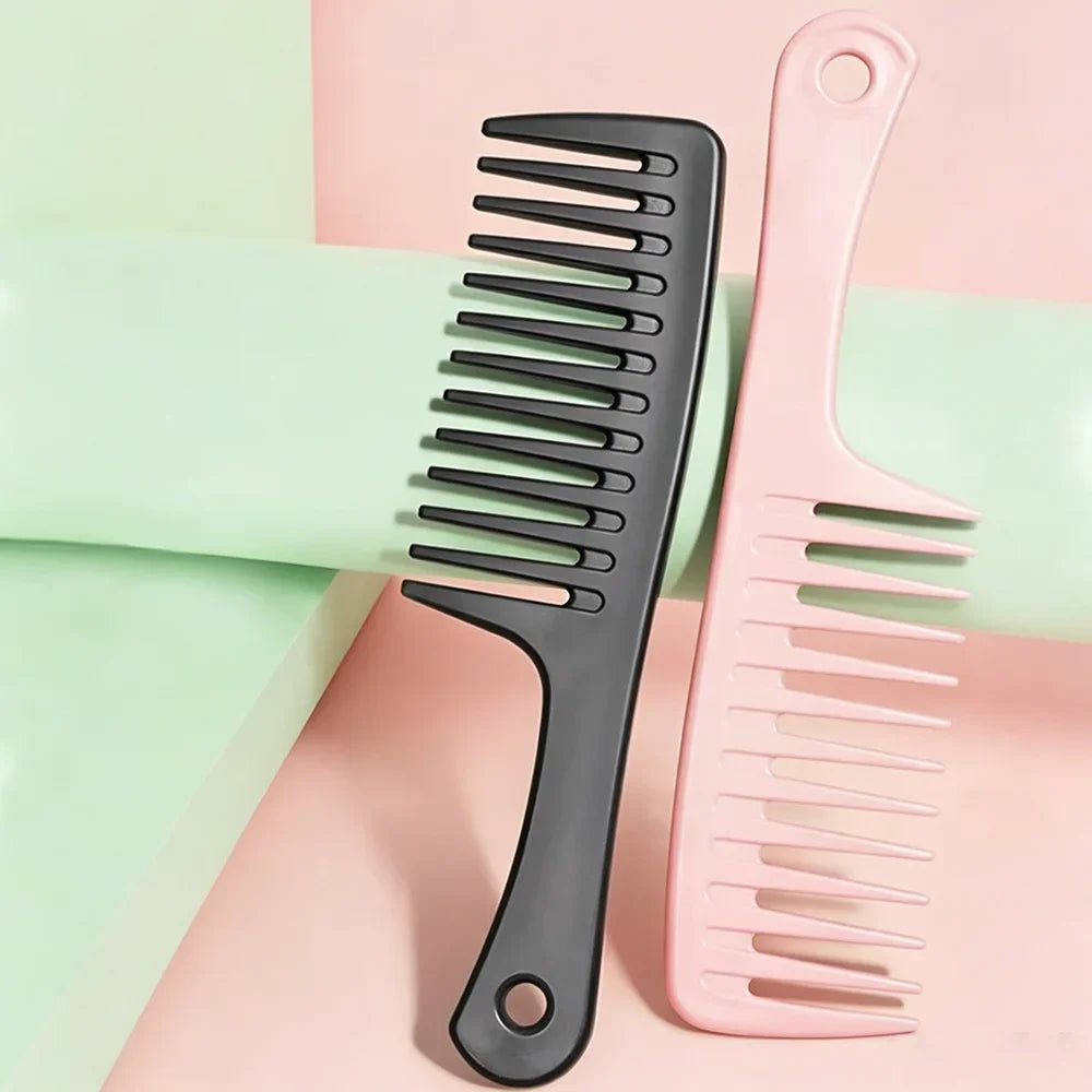 Wide Spikes Tooth Comb Heat Resistant Woman Dry And Wet Use Hook Curly Fluffy  Hairbrush Salon Hairdressing Styling Tools