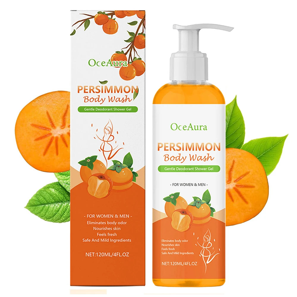 Persimmon Body Wash Smell Natural Deodorant Bar Soap for Smelly Cleansing Body Deodorizing Persimmon & Green Tea Extracts
