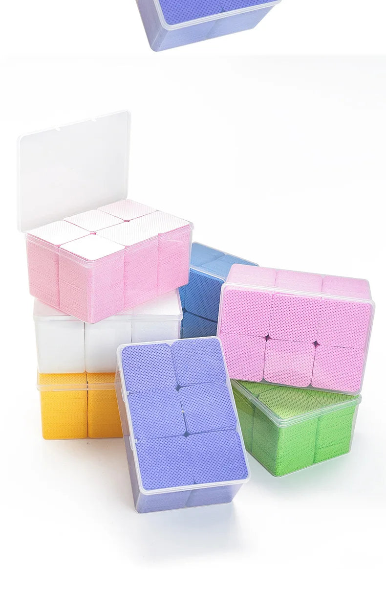 1080/200PCS Square/heart/butterfly/plum Blossom/lint Free Cloth Nail Towel, Nail Polish Removing Pad Eyelash Lengthening Wet Tow