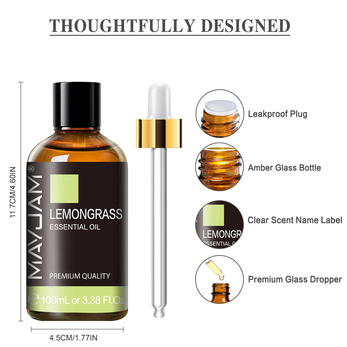 MAYJAM Essential Oil 100ml for Humidifier Diffuser Vanilla Lavender Bergamot Sandalwood Pine Neddles Aroma Oil