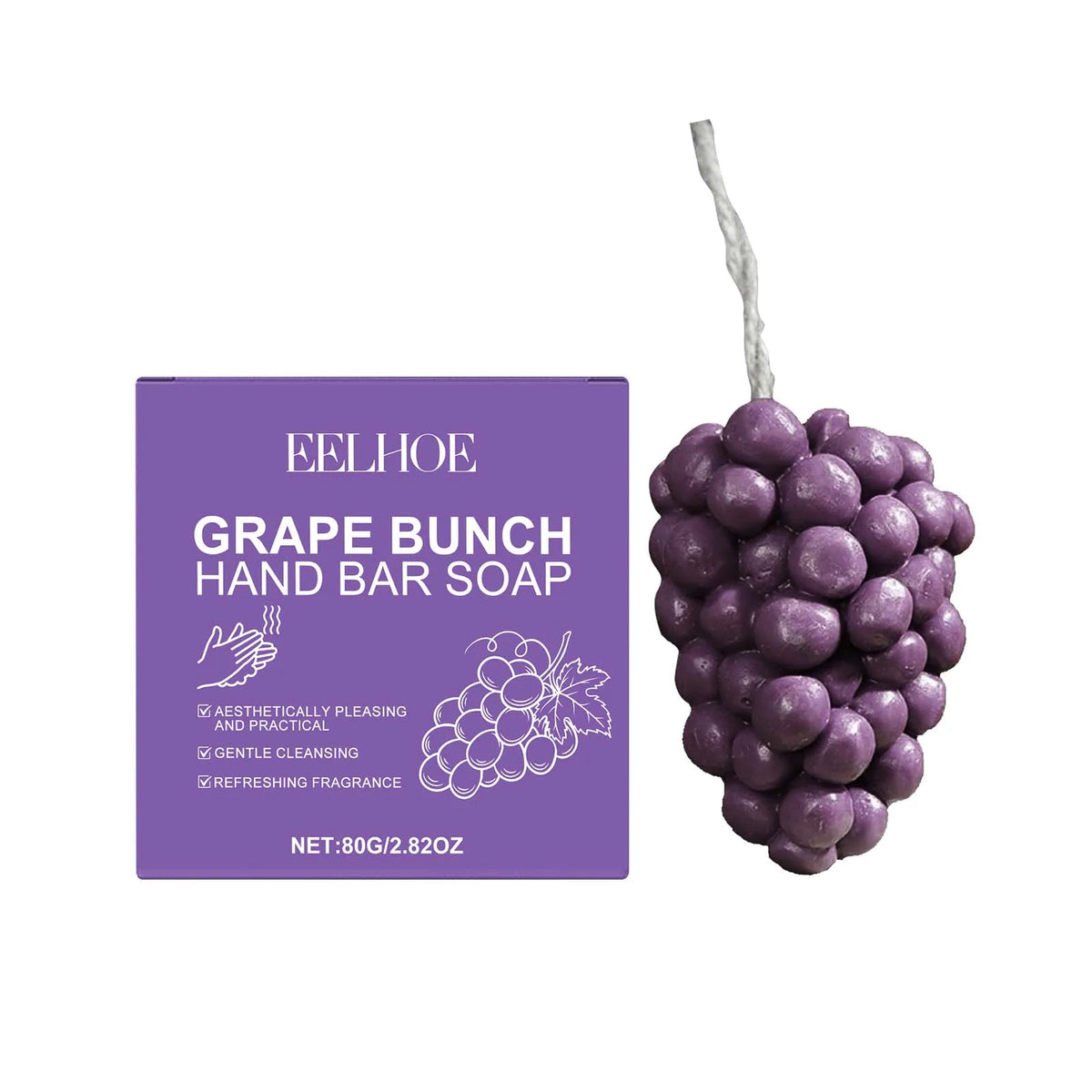 Grape Cluster Soap - Gentle Cleansing with a Fresh Fragrance, Suitable for Daily Use, Shaped Like a Bunch of Grapes.