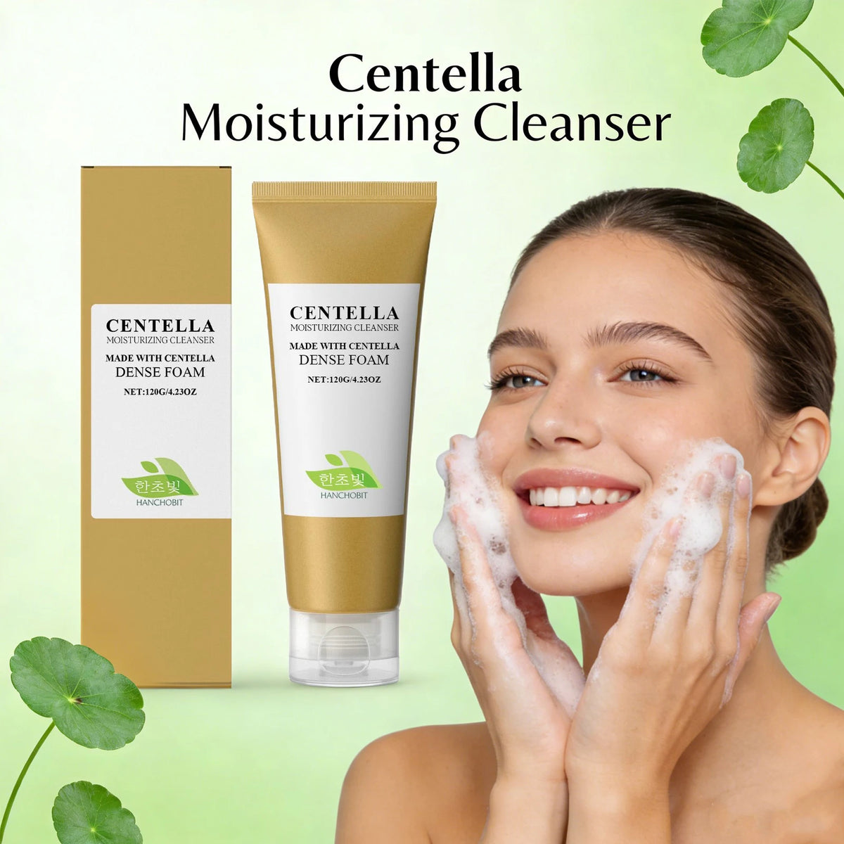 Centella Facial Cleanser Oil Control Acne Remover Blackhead Face Wash Foam Exfoliating Shrink Pore Hydrating Cleansing Skin Care