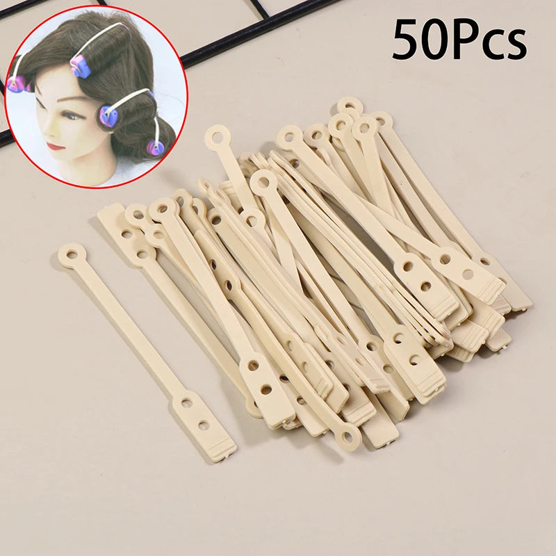 50Pcs Salon Perm Cold Bar Rubber Band Durable Hair Curl Perm Bar Fixing Tool Hair Bar Clip Styling Accessories