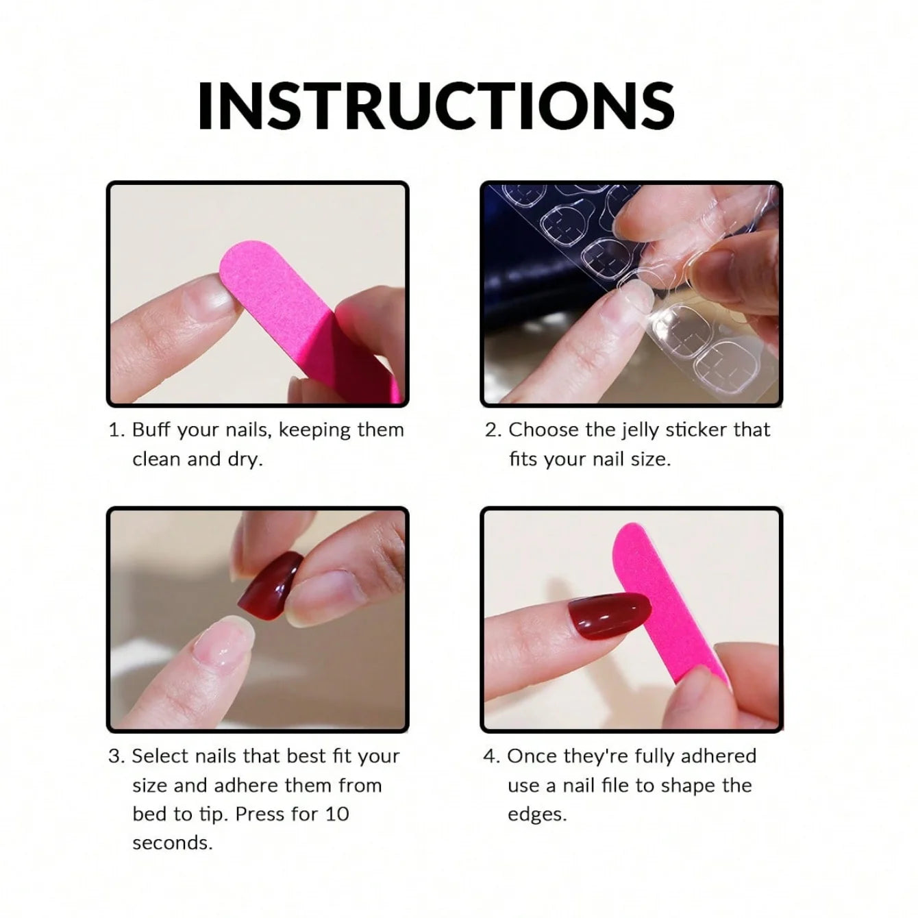 10 Pieces of Hand-Pressed Coffin-Shaped Nails, Beautiful Artificial Nails, Wine Red Elegant Gothic Rose, Suitable for Ladies