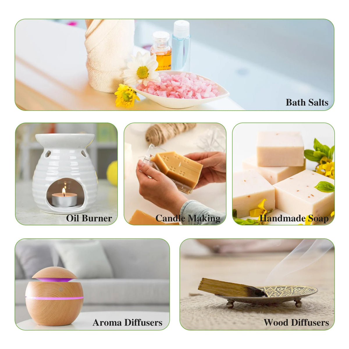 PHATOIL 10ml Aromatherapy Fragrance Oil White Musk Coconut & Vanilla Bubble Gum Sea Breeze Baby Powder Aroma Fragrance Oils