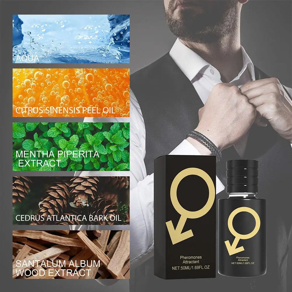 Protable Men's Dating Fragrance Enhance Attractiveness Men's Body Fragrances Spray Rich Layered Lasting Men's Dating Fragrance