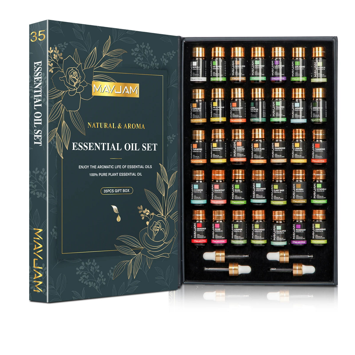 MAYJAM 35pcs/set Essential Oils For Humidifier Diffuser Burner Scented Candle Soaps Air Freshener