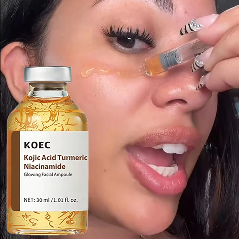 Kojic Acid Turmeric Facial Ampoule Serum with Niacinamide Deep Moisturizing Nourishing Evens Skin Tone Skin Care