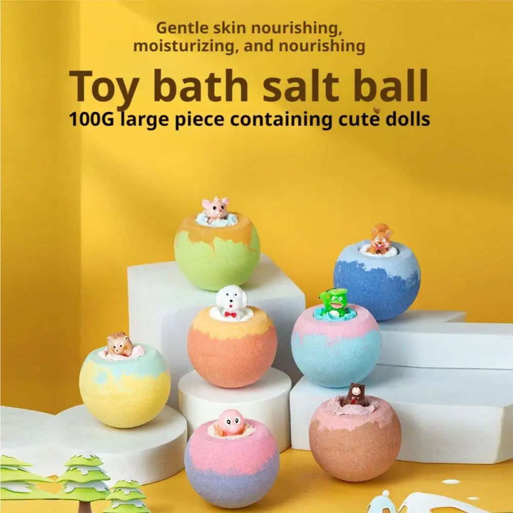 Kids Bath Bombs with Surprise Toys Inside Gentle Moisturizing Bath Salt Balls for Toddler Bubble Bath Fizzers Fun Bath Time Gift