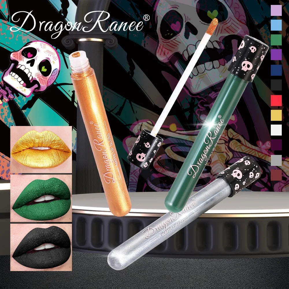 Creative Matte Lip Glaze 12 Shade Collection Vampire Halloween Cosplay Lipstick Waterproof Makeup Set Longwear Beauty  Makeup