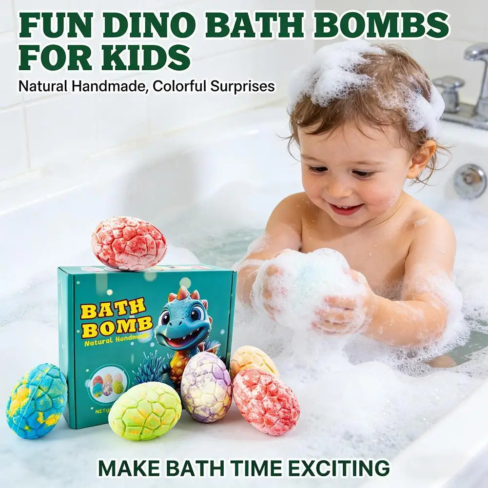 Dinosaur Egg Bath Bomb Essential Oil Bubble Bath Ball Surprise Dinosaur Toy Aromatherapy Moisturizing Spa Body Care For Kids