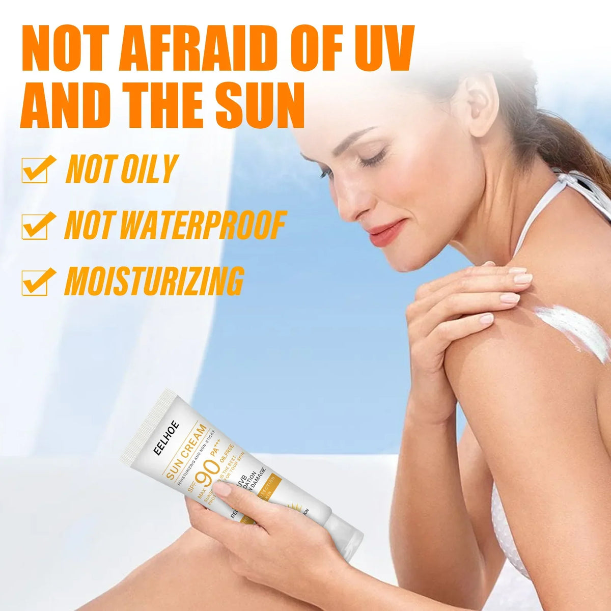 Sunscreen Spf90 Brightening Sun Cream Face Body Refreshing Oil Control Bleaching Face Moisturizer Sunblock Skin Protective Cream