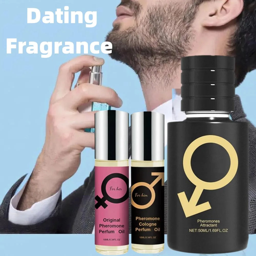 Portable Men's Attraction Fragrance Spray, Long Lasting Attractiveness , Rich Complex Layers, Boost Dating Success Body Spray
