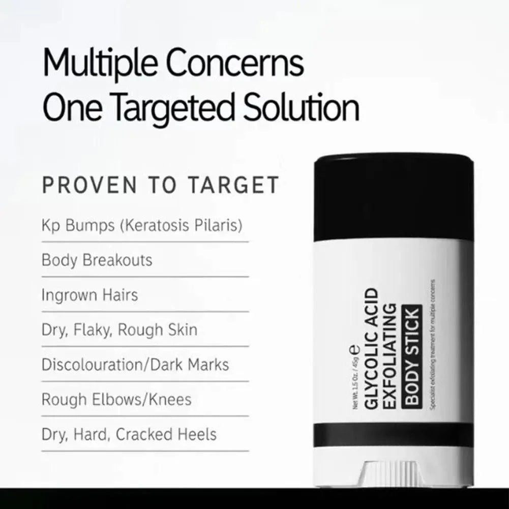 Exfoliating Body Stick Multiple Glycolic Acid Cleaning Long-lasting Moisturizing Nourishing Smoothing Skin Care