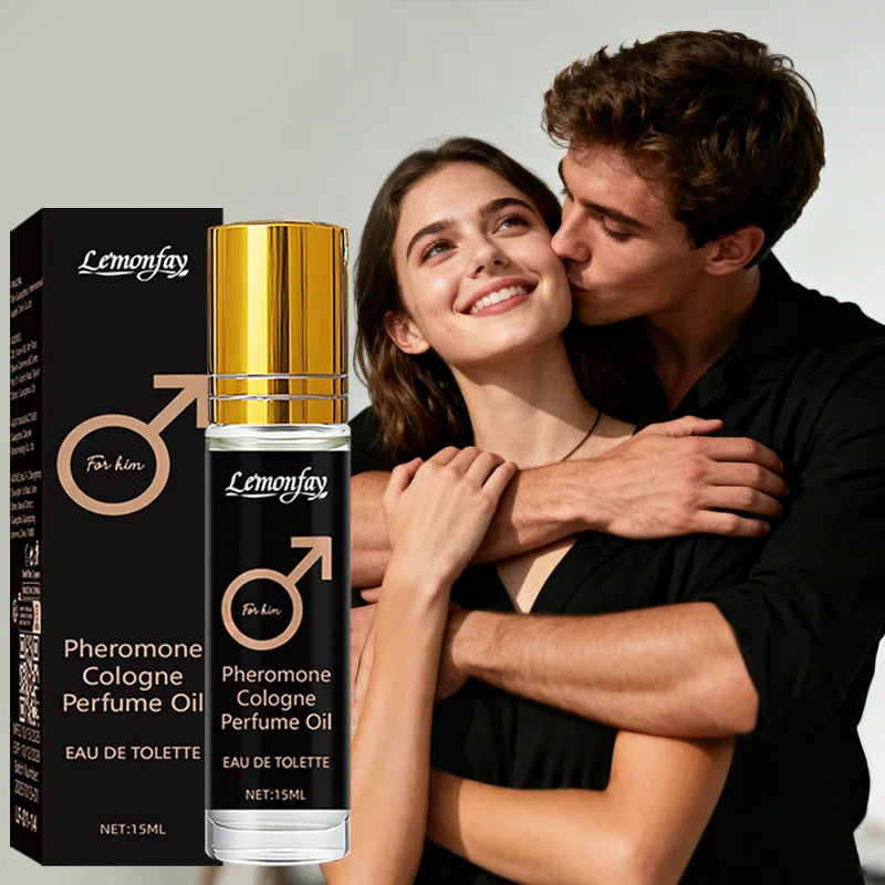 Lemonfay For Him Pheromone Cologne Perfume Oil - 15ml Portable Roll-On, Long-Lasting Fresh Scent for Men