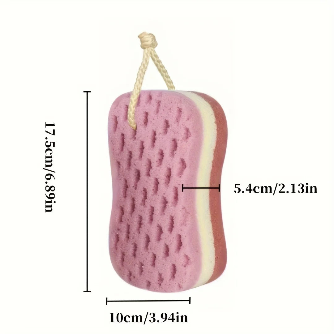 3pcs Bath Sponges for Both Men And Women,Loofah Body Scrubber for Shower Use,Random Colors And Large Size,Ideal Bathing