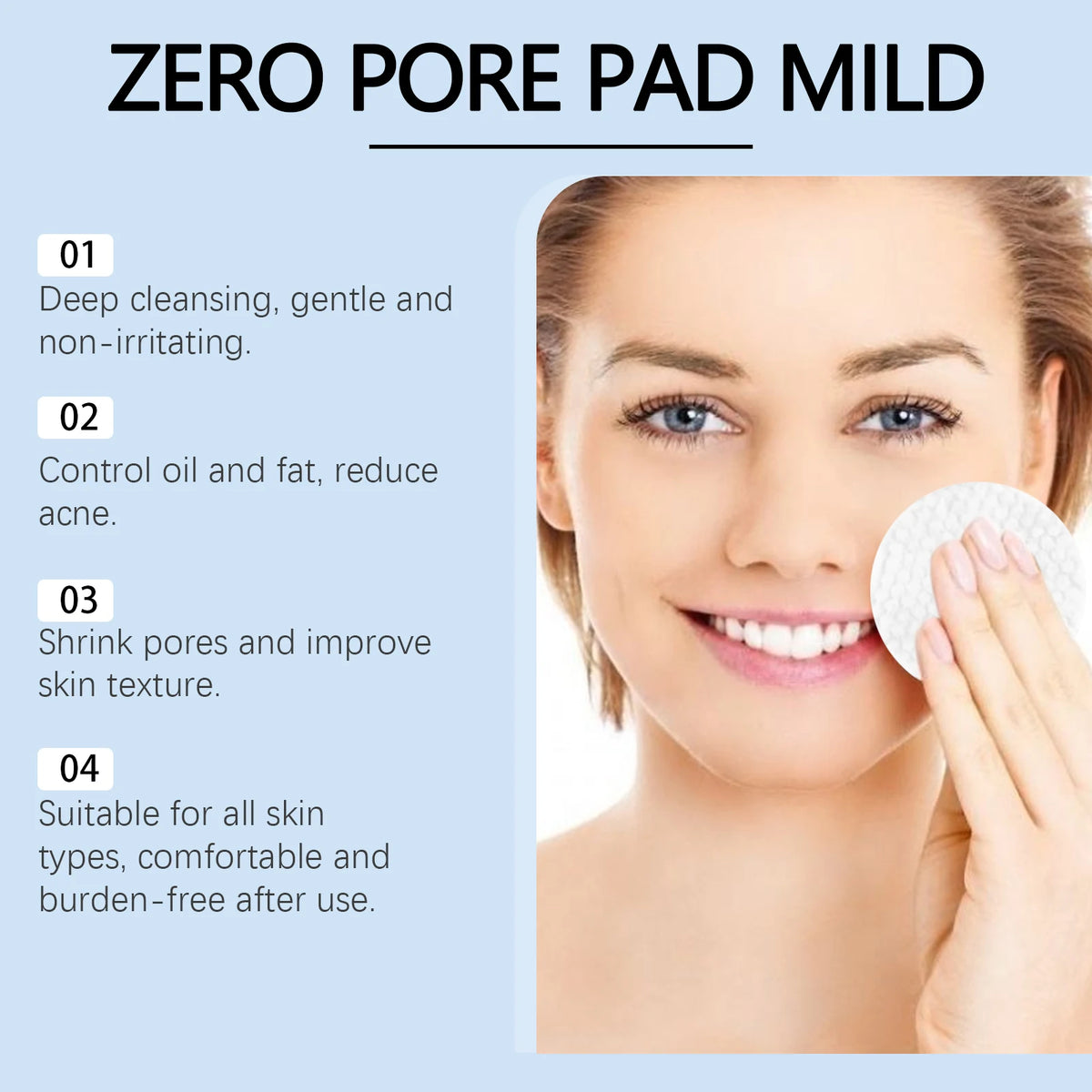 West Month Salicylic Acid Cotton Pads Shrink Pores Moisturizing Facial Exfoliant Removes Pimples and Blackheads Toner Pads 70pcs