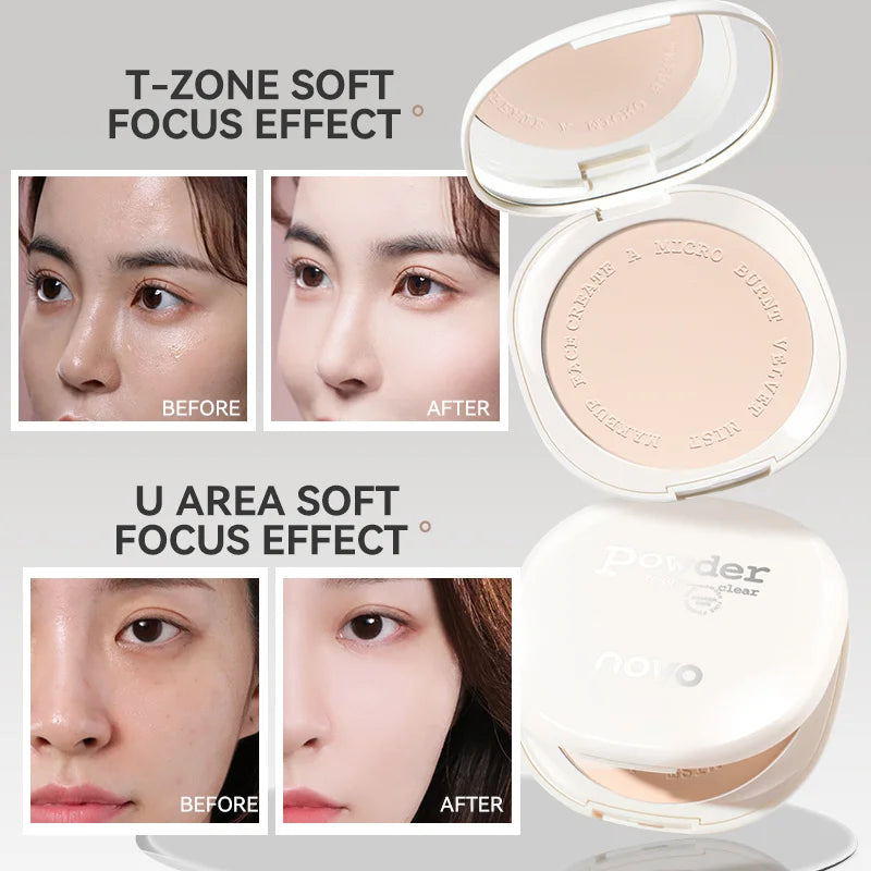 NOVO Special Fog Clear Powder Soft Burnt Matt Light Translucent Cover Defects Brighten Skin Color Long Lasting Makeup Powder